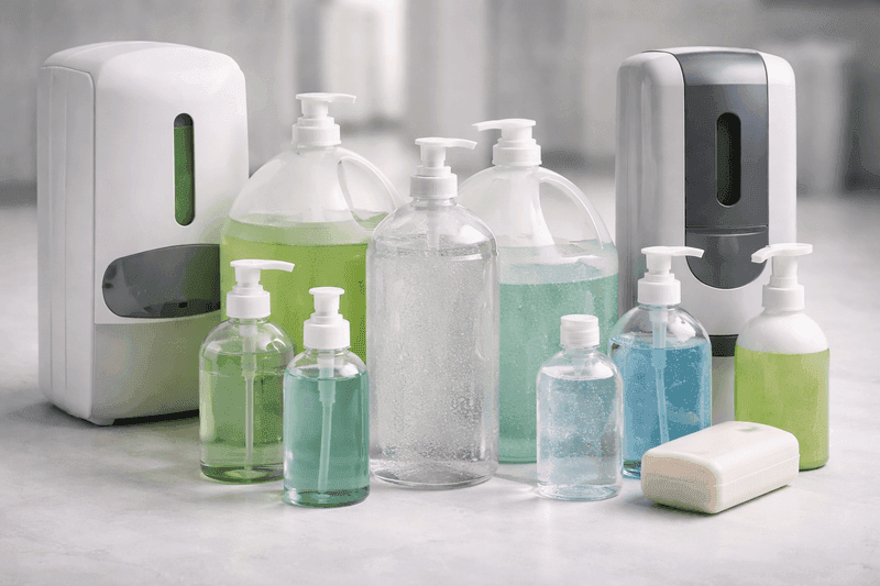 Hand Soaps and Sanitizers illustration